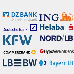 Logos der größten deutschen Banken